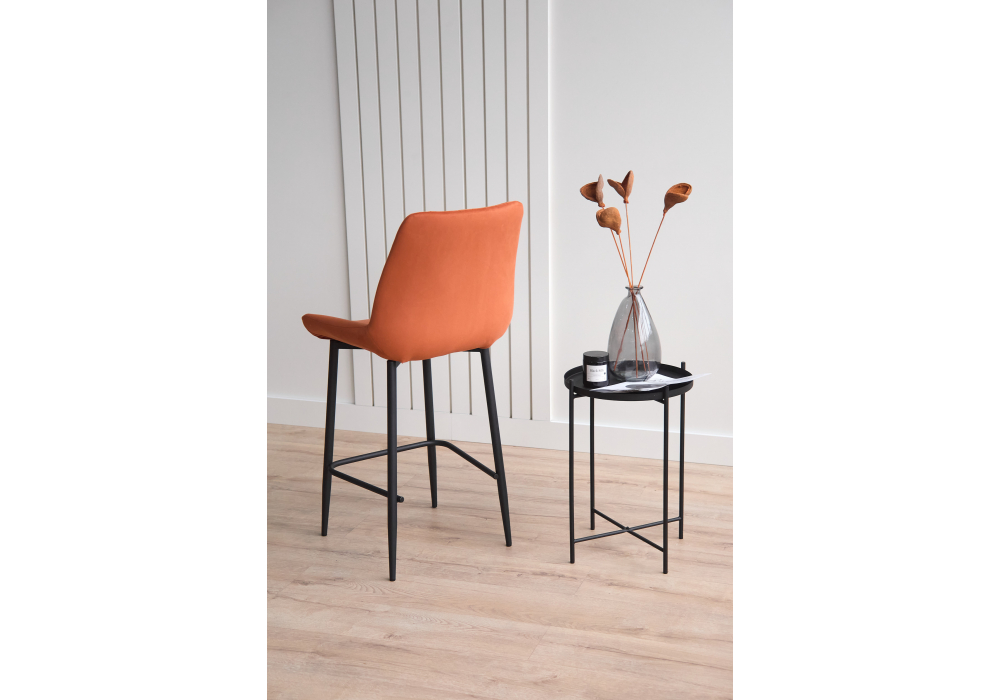 фото барный стул вращающийся woodville седа 360 терракотовый (zd 432) / черный 632619 | 220svet.ru