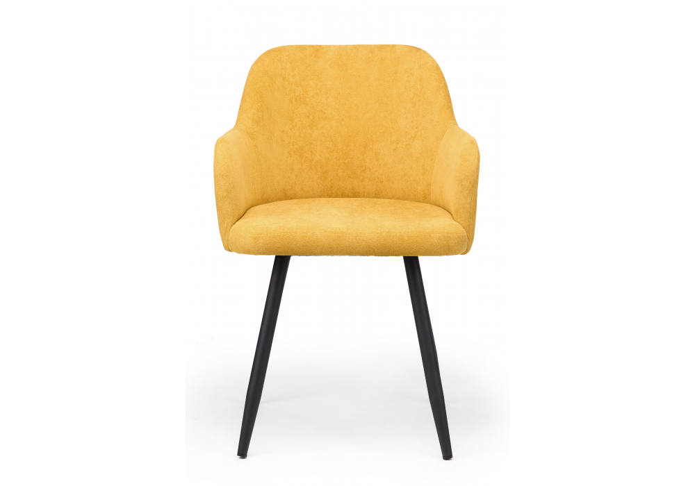 фото стул на металлокаркасе woodville инфини горчичный (ocean 016) / черный 631753 | 220svet.ru