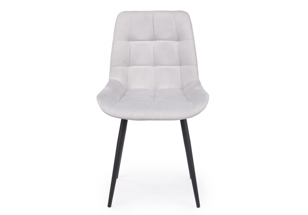 фото стул на металлокаркасе woodville челси к светло-серый (zd 960) / черный 632445 | 220svet.ru