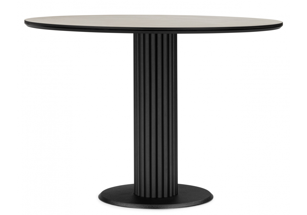 фото керамический стол 110 woodville кэмерон krater perla repose / черный 625711 | 220svet.ru