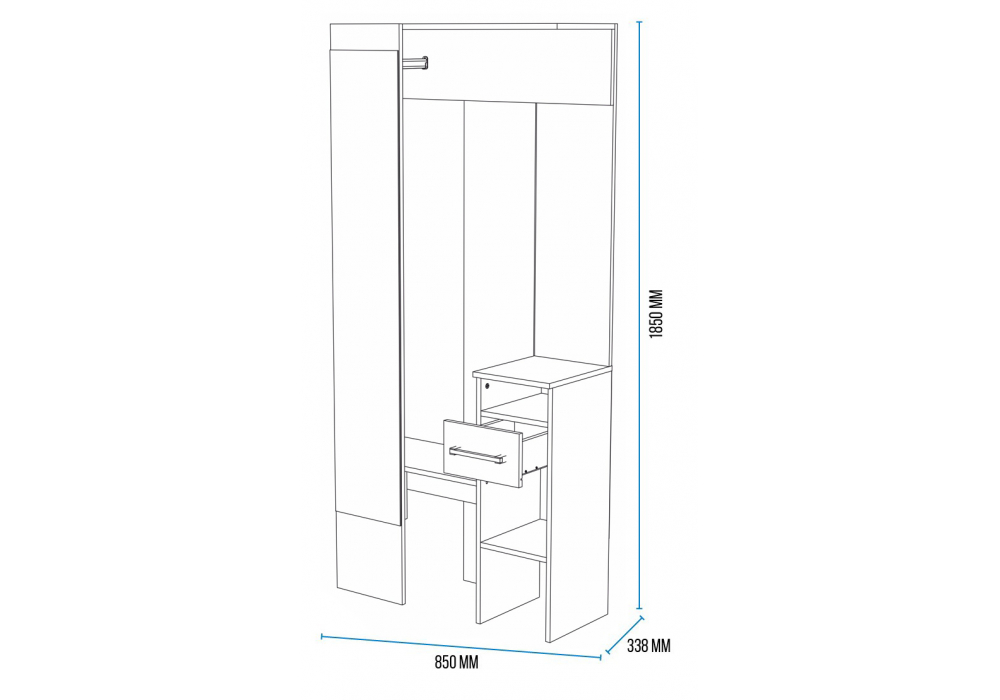 фото прихожая woodville рогес сонома 602820 | 220svet.ru