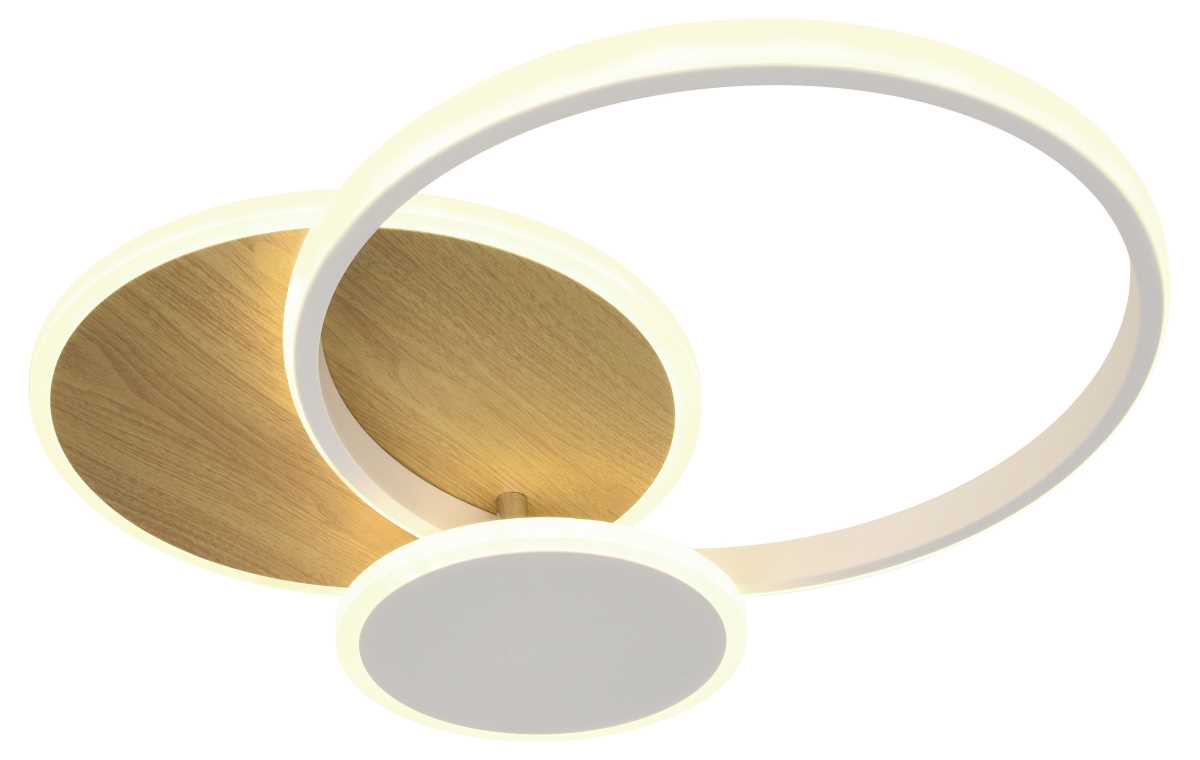 фото светильник потолочный светодиодный эра модерн с ду city cll-1-60-rc wh +wood б0069757 | 220svet.ru