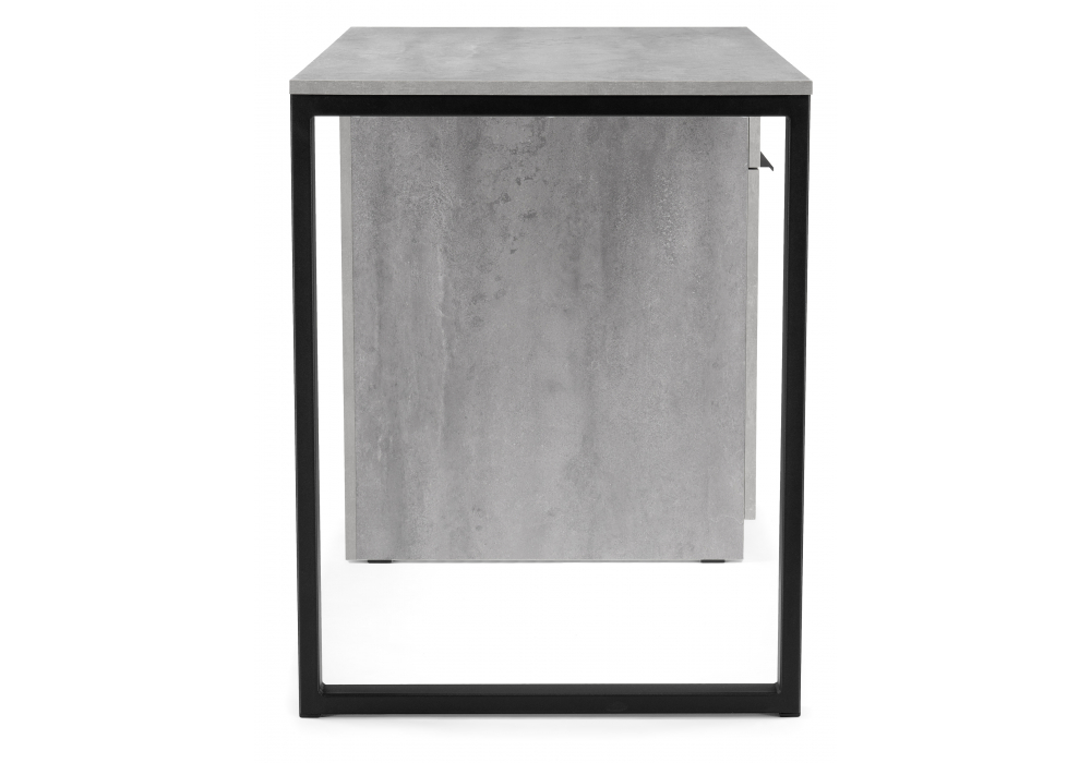 фото письменный стол woodville бэтти лофт бетон / черный 564717 | 220svet.ru