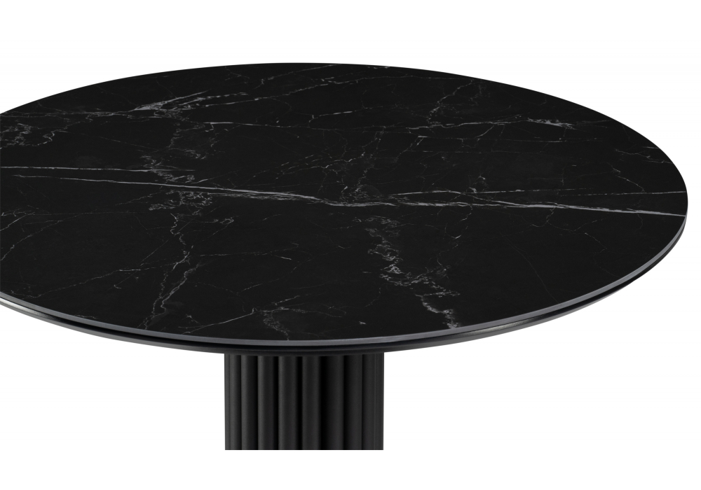 фото керамический стол woodville кэмерон 90х90х75 черный мрамор shakespeare black 612158 | 220svet.ru