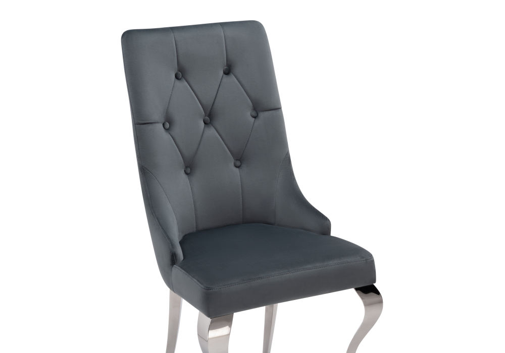 фото стул woodville viki dark grey / steel 15386 | 220svet.ru