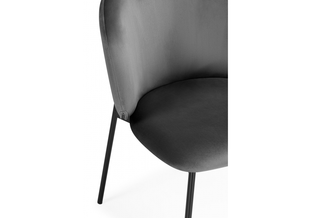 фото стул на металлокаркасе woodville рикко темно-серый (h-15) / черный 674674 | 220svet.ru