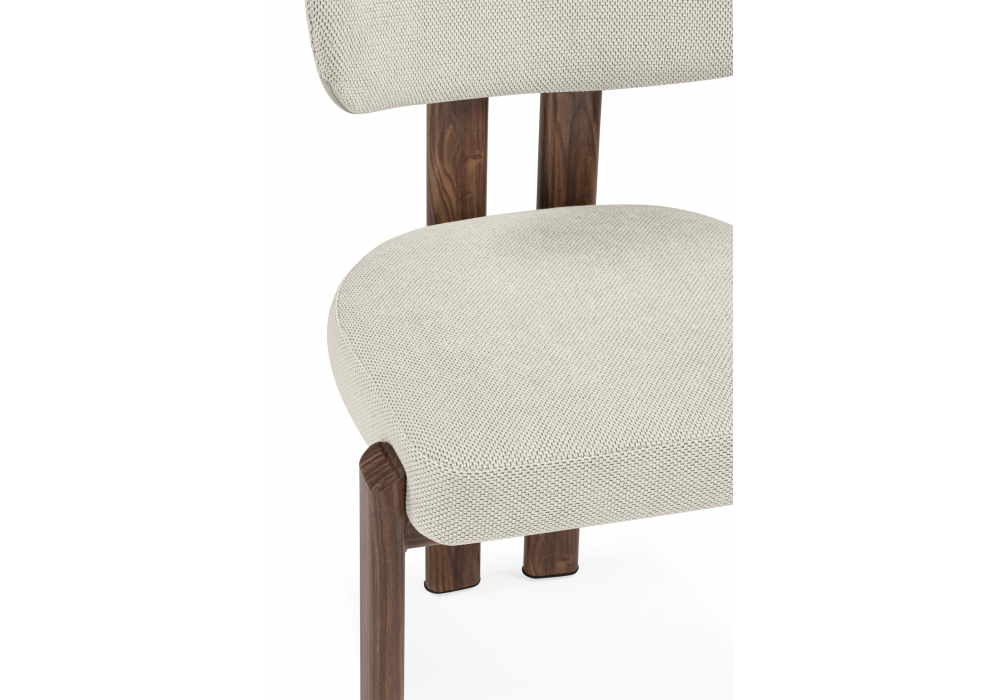 фото стул на металлокаркасе woodville bandi бежевый / орех 15942 | 220svet.ru