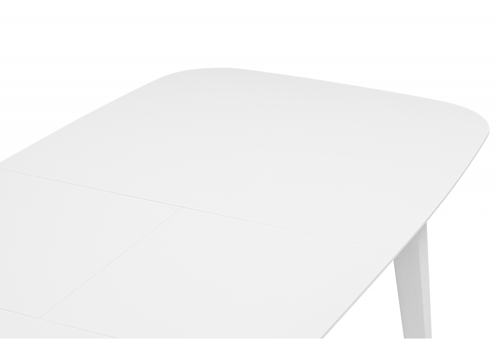 фото стол деревянный раскладной 145(190)x80 woodville адель белый матовый 620598 | 220svet.ru