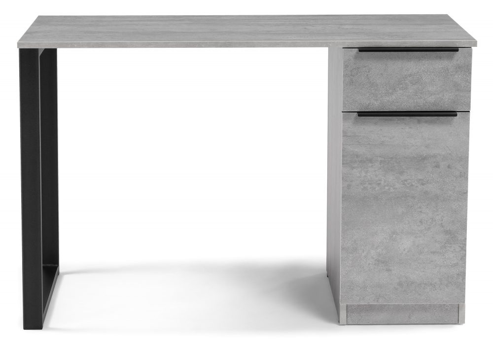 фото письменный стол woodville бэтти лофт бетон / черный 564717 | 220svet.ru