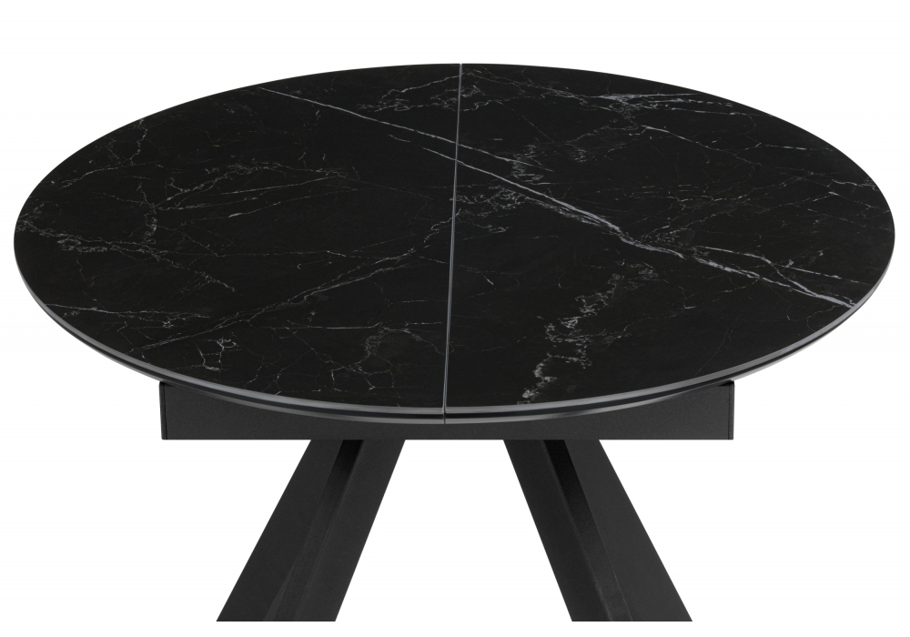 фото керамический стол раскладной woodville трейси 90 shakespeare  черный 664949 | 220svet.ru