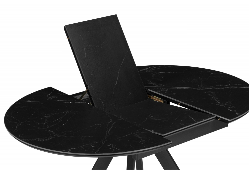 фото керамический стол раскладной woodville трейси 90 shakespeare  черный 664949 | 220svet.ru