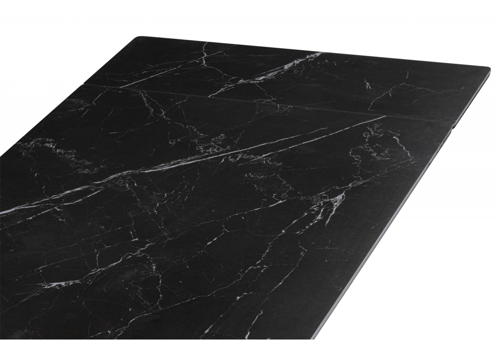 фото керамический стол раскладной 140(200)х80 woodville вейв shakespeare black / черный 626002 | 220svet.ru