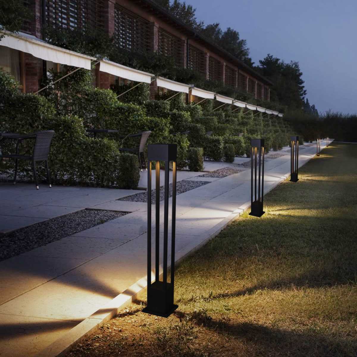 фото уличный светильник reluce 09960-0.7-001kt 1,0m gu10 bk | 220svet.ru