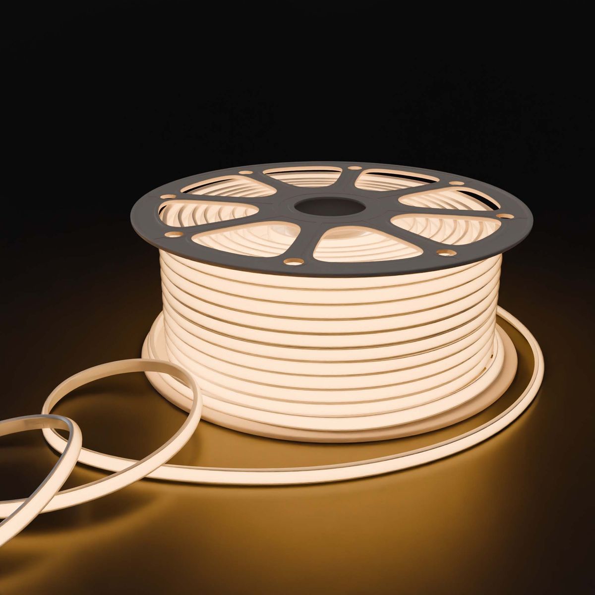 фото влагозащищенная лента apeyron 11w/m 288led/m cob теплый белый 50m 17-51 | 220svet.ru