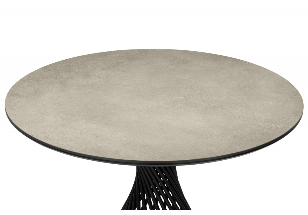 фото керамический стол woodville вивиен 110 avenue grey sahara / черный 625626 | 220svet.ru