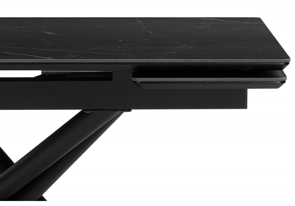 фото керамический стол раскладной 120(180)х80 woodville мэриан shakespeare black / черный 625717 | 220svet.ru