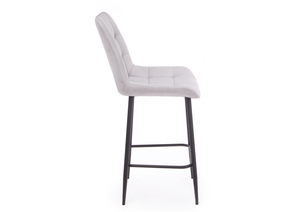 фото барный стул вращающийся woodville челси 360 светло-серый (zd 960) / черный 632545 | 220svet.ru