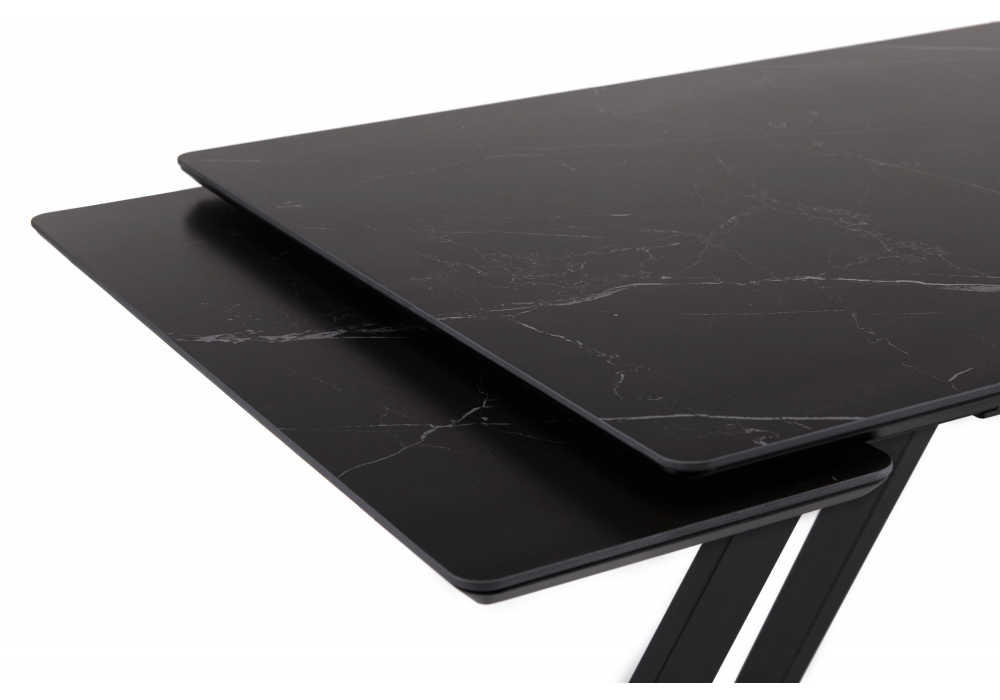 фото керамический стол раскладной 120(180)х80 woodville вилли shakespeare black / черный 622897 | 220svet.ru