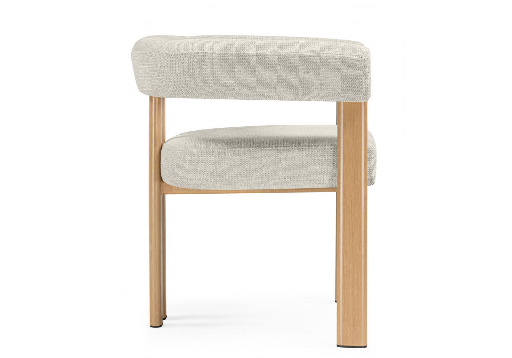 фото стул на металлокаркасе woodville selma бежевый / бук 15941 | 220svet.ru