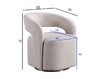 Миниатюра фото кресло поворотное teddy белое 65*70*75см garda decor 76ar-73960 | 220svet.ru