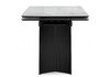 Миниатюра фото стол стеклянный раскладной 140(200)х80 woodville вейв кристл белый мрамор / черный 625993 | 220svet.ru