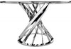 Миниатюра фото стол стеклянный twist steel / white | 220svet.ru