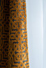 Миниатюра фото портьера оранжевая garda decor 121gd-lattice-port orang | 220svet.ru