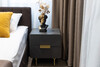 Миниатюра фото тумбочка серая garda decor 40ad-cb0005a | 220svet.ru