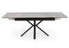 Миниатюра фото керамический стол раскладной woodville старлайт 120(180)х80 carmen light grey / черный 622890 | 220svet.ru