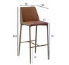 Миниатюра фото стул барный экокожа терракотовый/бежевый garda decor 163yh-16995 | 220svet.ru