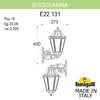Миниатюра фото светильник уличный настенный fumagalli bisso/anna e22.131.000.wye27 | 220svet.ru