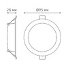 Миниатюра фото встраиваемый светодиодный светильник gauss elementary downlight 9100420205t | 220svet.ru
