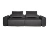 Миниатюра фото диван трехместный раскладной велюровый темно-серый garda decor turin-tm3-colton1003 | 220svet.ru