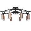 Миниатюра фото потолочная люстра lightstar rullo (571718+214430-8+202430-8) lr7183080 | 220svet.ru