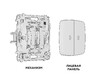 Миниатюра фото двухклавишный выключатель с самовозвратом с подсветкой ambrella volt quant omega mo404060 | 220svet.ru