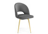 Миниатюра фото стул поворотный на металлокаркасе woodville курбис 360 темно-серый (zd 995) / золотой 642916 | 220svet.ru