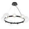 Миниатюра фото подвесная светодиодная люстра crystal lux sp9 black/transparent | 220svet.ru