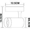 Миниатюра фото трековый однофазный светодиодный светильник arte lamp soffitto a1710pl-1wh | 220svet.ru