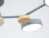Миниатюра фото потолочная светодиодная люстра на штанге ambrella light linetech fl fl4859/4 gr/wd | 220svet.ru
