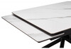 Миниатюра фото керамический стол раскладной 120(180)х80 woodville мэриан snow alpin white / черный 625715 | 220svet.ru