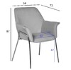 Миниатюра фото кресло велюр светло-серый garda decor 30c-1127-z gre | 220svet.ru