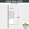 Миниатюра фото светильник уличный настенный fumagalli carlo deco wall dr3.570.000.wxu1l | 220svet.ru