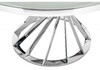 Миниатюра фото стол стеклянный twist steel / white | 220svet.ru