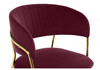 Миниатюра фото стул на металлокаркасе woodville kamelia 1 wine red / gold 15717 | 220svet.ru