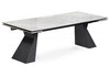 Миниатюра фото керамический стол раскладной woodville денхольм 240(290)х100х75 rystal onyx bianco / черный 588037 | 220svet.ru
