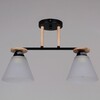 Миниатюра фото потолочная люстра reluce 11630-0.3-02 bk+wood | 220svet.ru