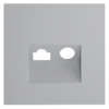 Миниатюра фото накладка для розетки tv+rj45 кат. 6 voltum s70 vls002716 (серый) | 220svet.ru