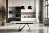 Миниатюра фото стол обеденный раскладной керамический garda decor 169dt-92055 | 220svet.ru