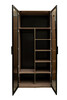 Миниатюра фото шкаф двухдверный с полками garda decor gd-10013/1-3(тонировка) | 220svet.ru