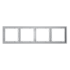 Миниатюра фото рамка пластиковая на 4 поста voltum s70 vls100416 (серый) | 220svet.ru